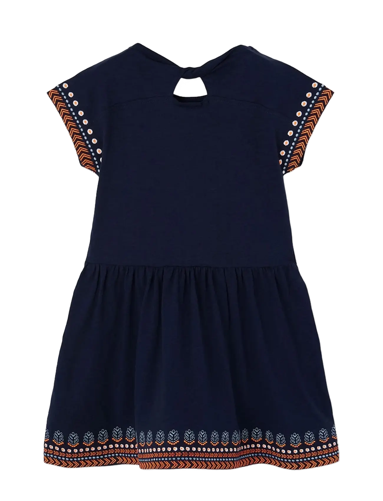 Boboli - Knit dress flame for girl -BCI - robes décontractées à manches courtes - navy - 1