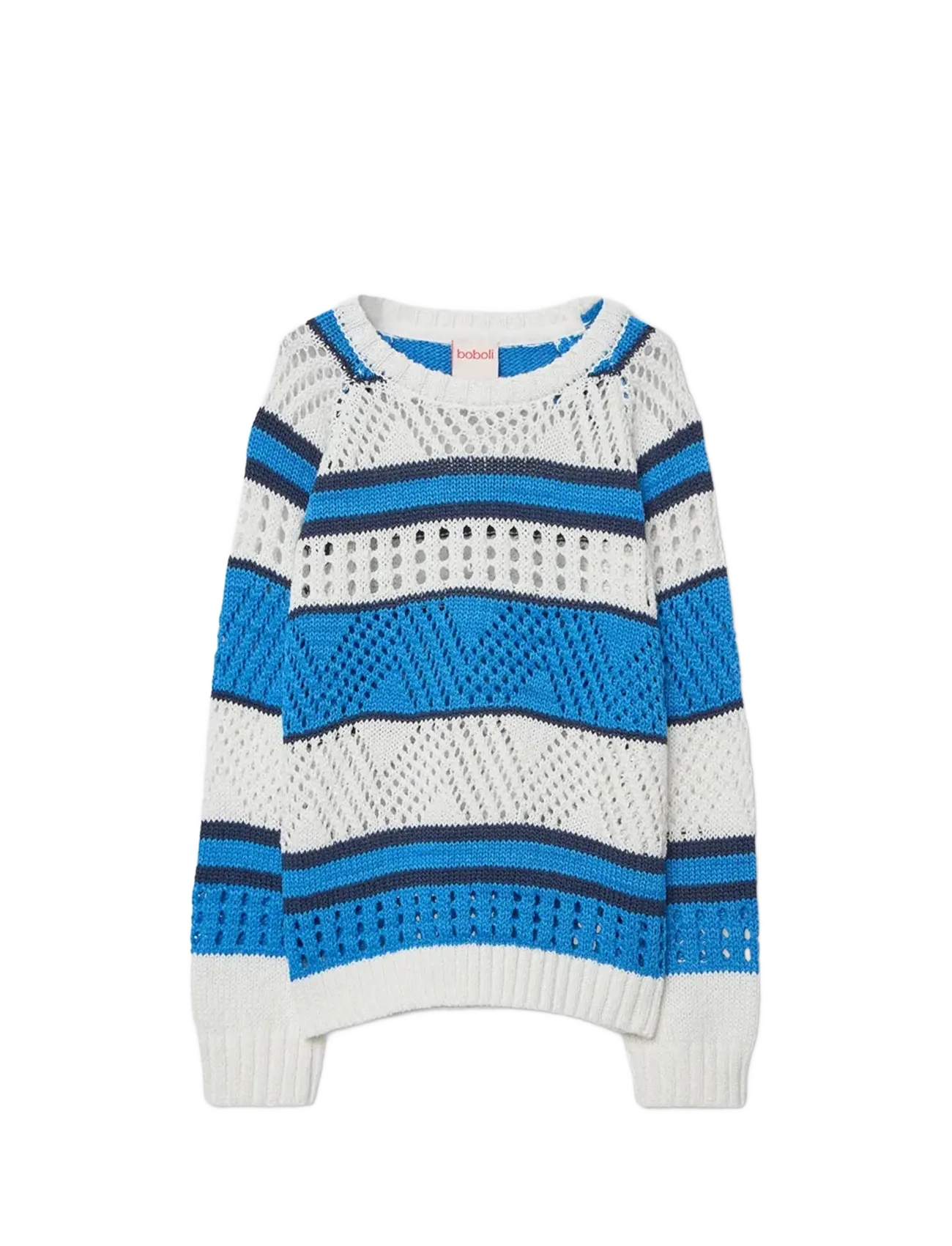 Boboli Knitwear pullover striped for girl - Overdele - WHITE / blue