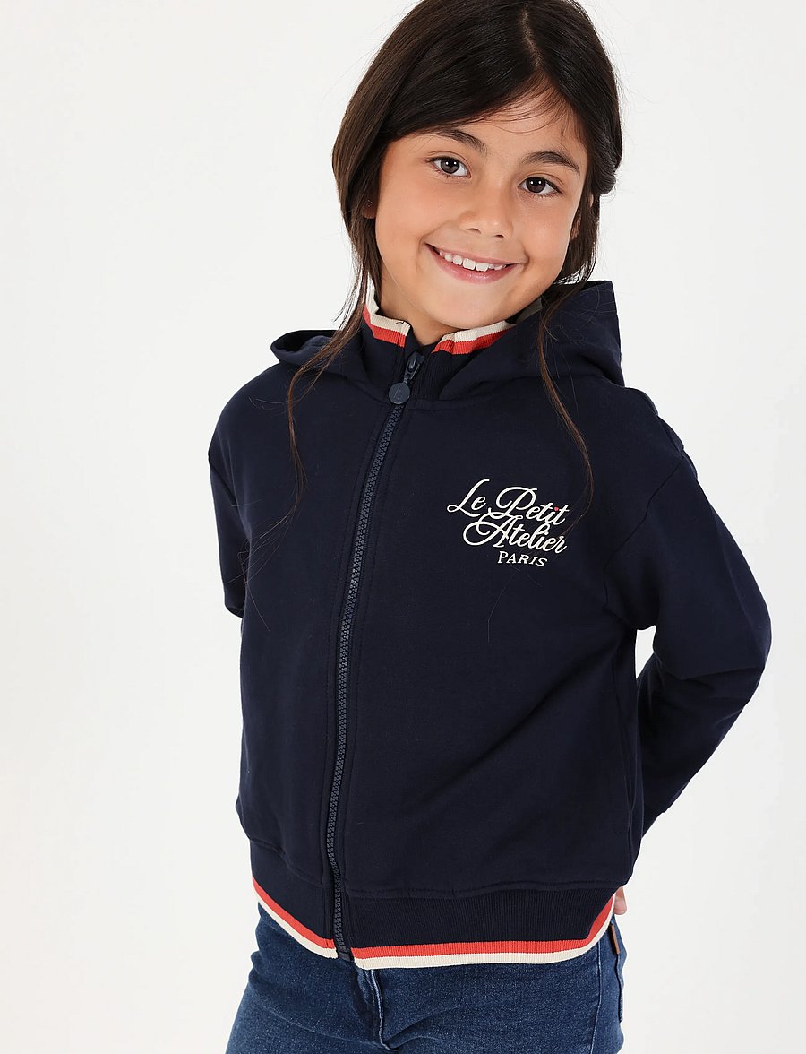 Boboli - Fleece jacket hooded for girl -BCI - kapuutsiga pusad - navy - 0