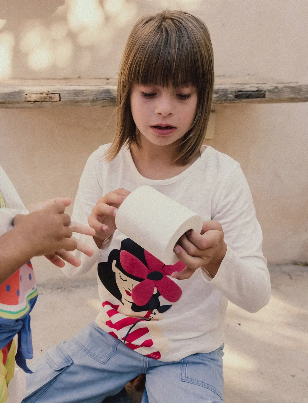 Boboli - Knit t-Shirt flame - langärmelig - white - 0