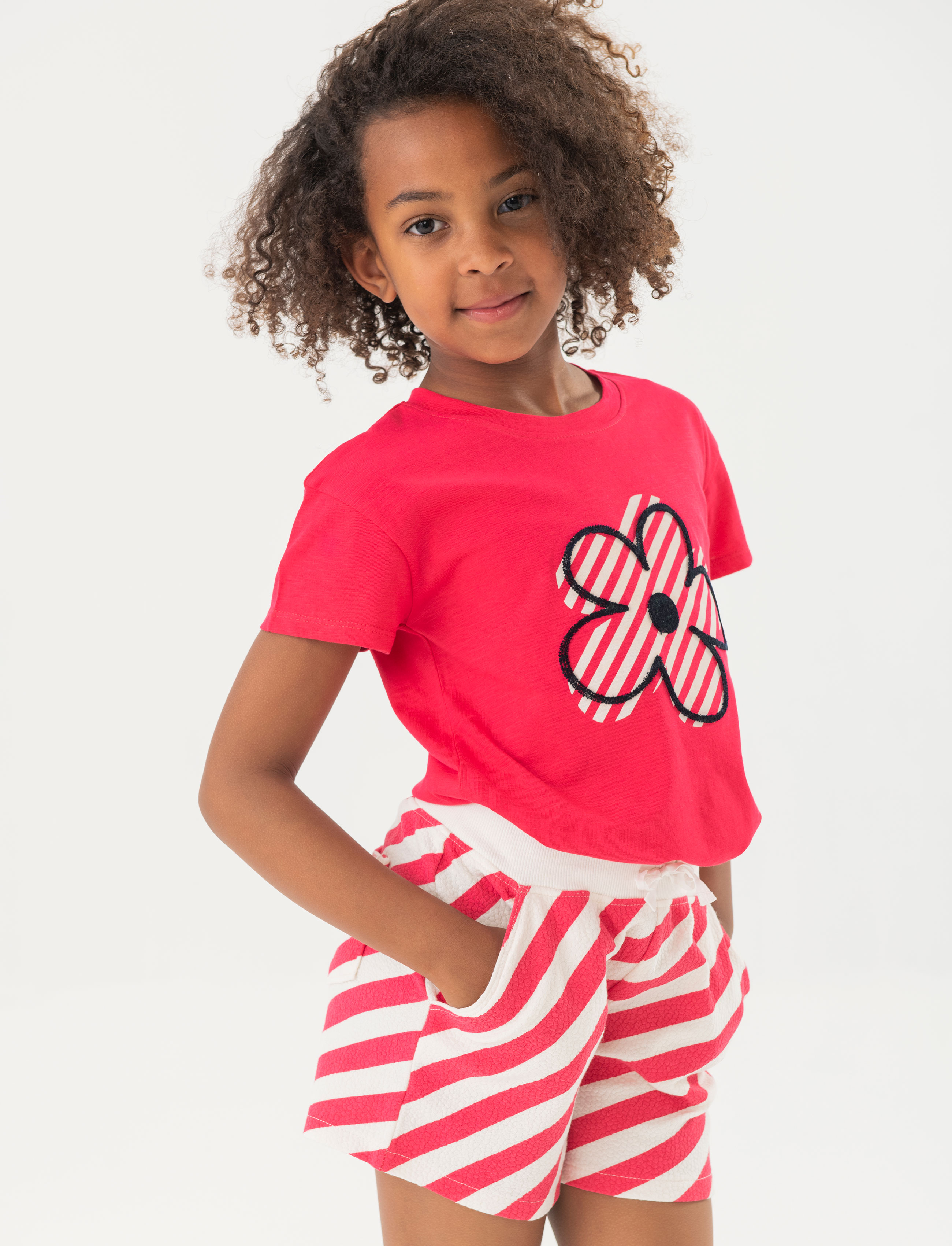 Boboli Knit Shorts Striped, 152, Red, Underdele > Shorts, Børn