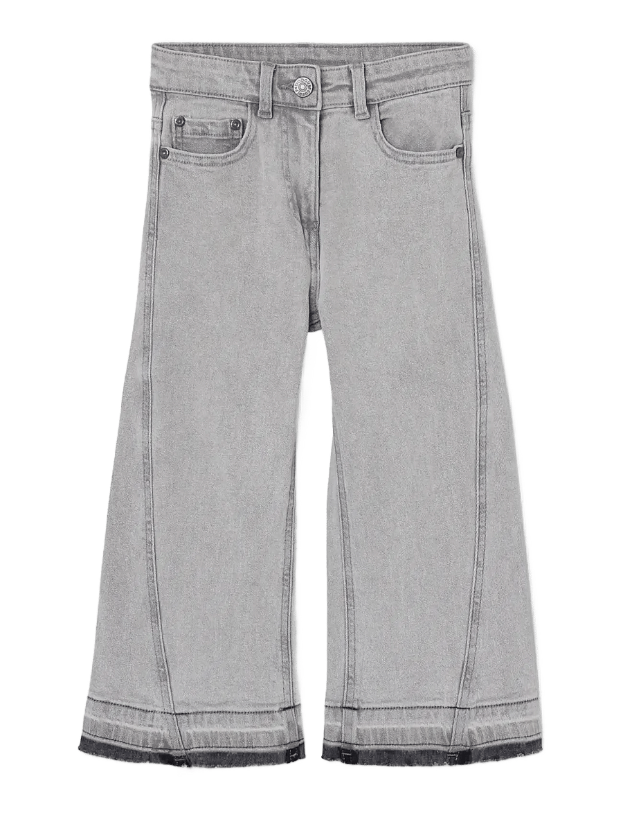 Boboli - Denim stretch trousers for girl -BCI - loose jeans - grey - 0