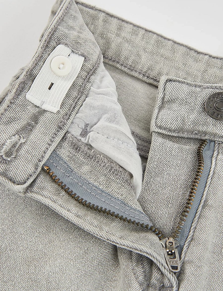 Boboli - Denim stretch trousers for girl -BCI - loose jeans - grey - 2