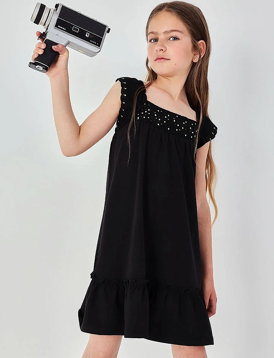 Boboli - Knit stretch dress for girl -BCI - Ärmellose freizeitkleider - black - 0