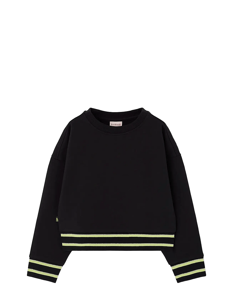 Boboli - Fleece sweatshirt for girl -BCI - sweatshirts - black - 0