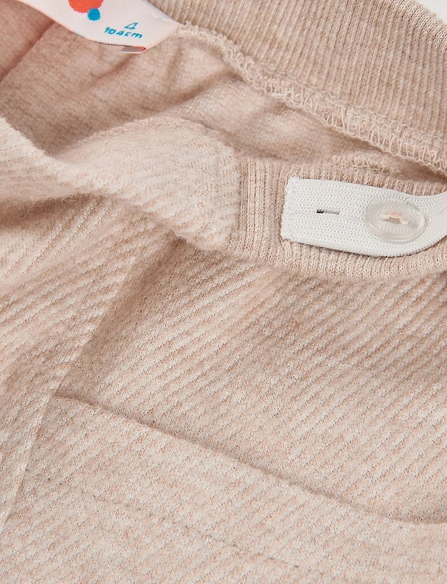 Boboli - Twill trousers knit for girl -BCI - babybyxor - beige - 2