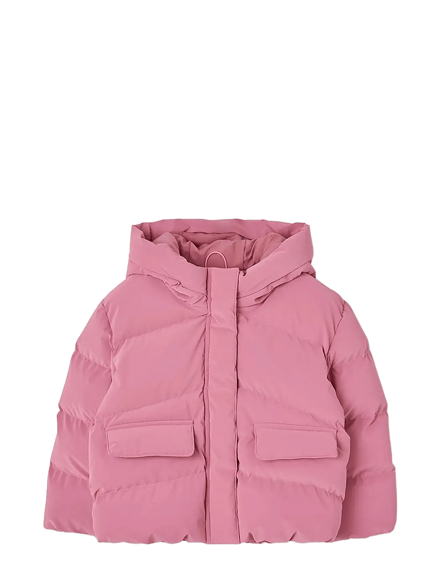 Boboli - Technical fabric parka for girl - vinterjackor - petunia - 0