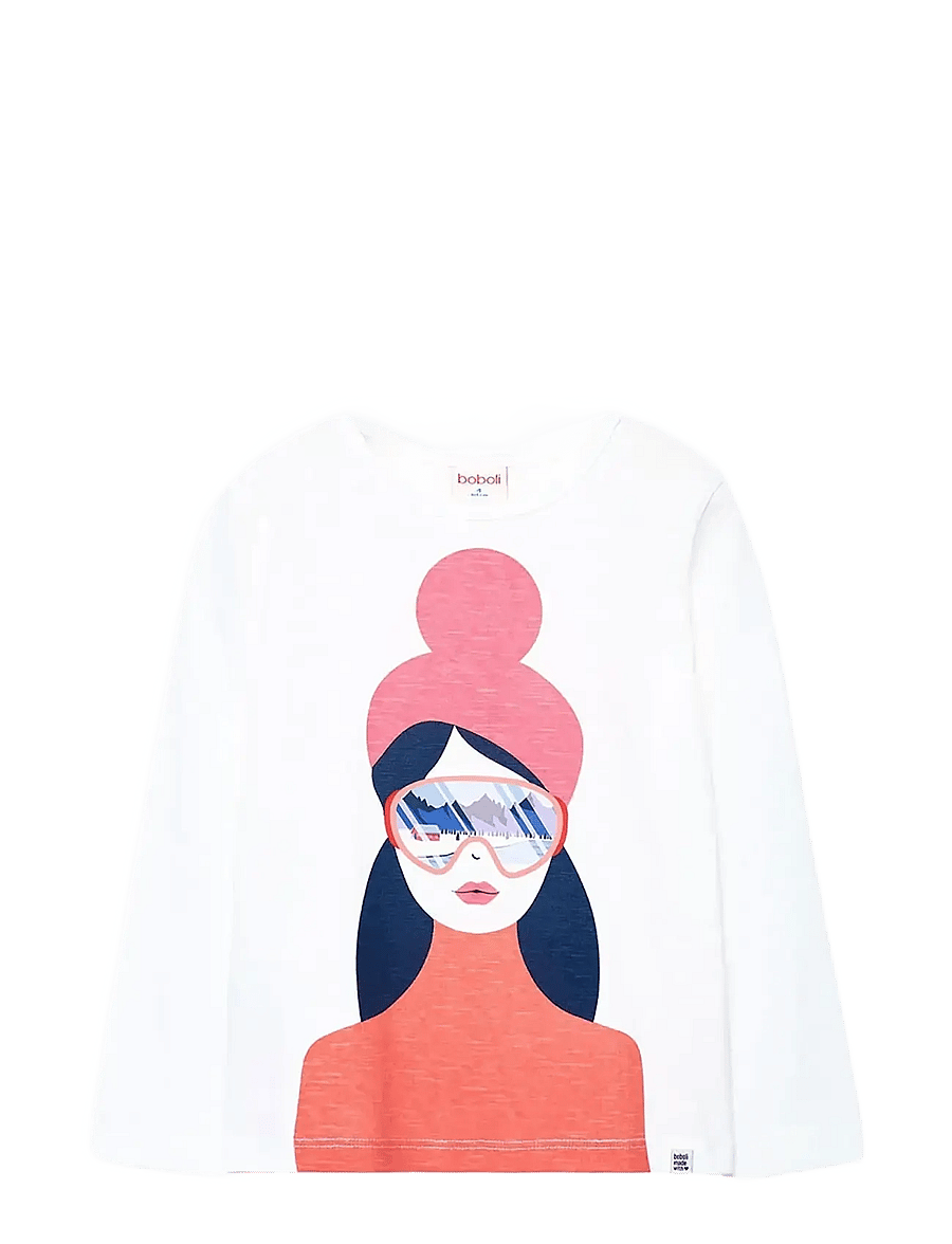 Boboli - Knit t-Shirt flame - långärmade t-shirts - off white - 1