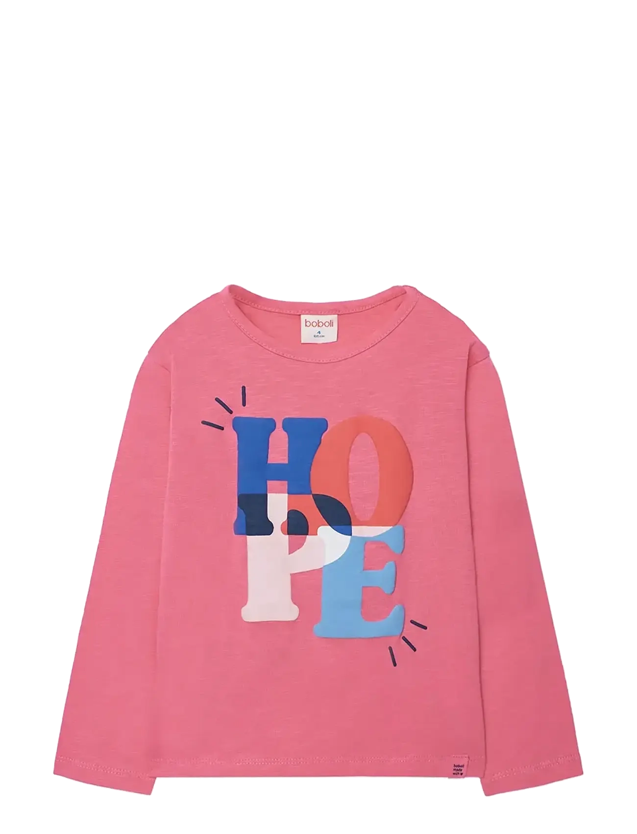 BOBOLI Knit T-Shirt Flame Pink - 128 - Kinder
