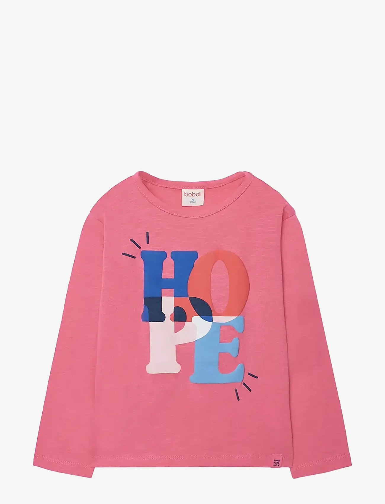 Boboli - Knit t-Shirt flame - langærmede t-shirts - blush - 0