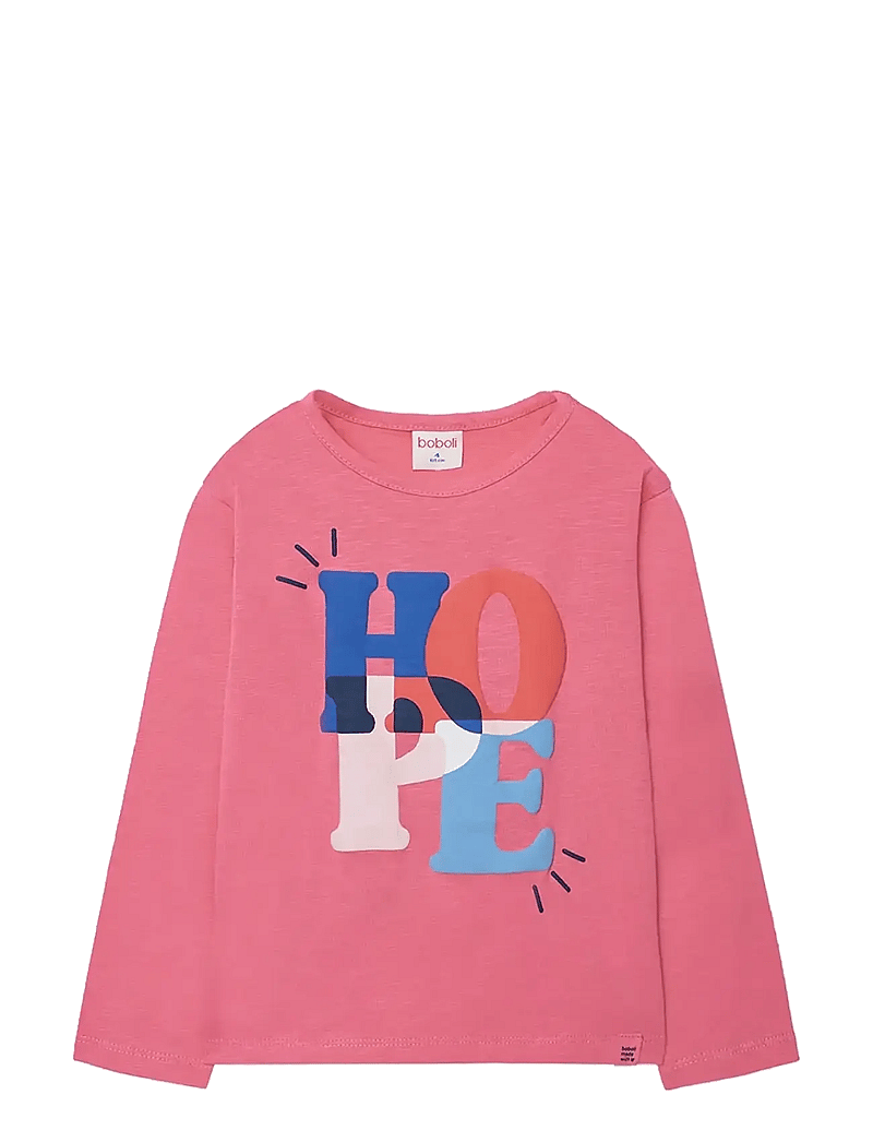 Boboli - Knit t-Shirt flame - långärmade t-shirts - blush - 0