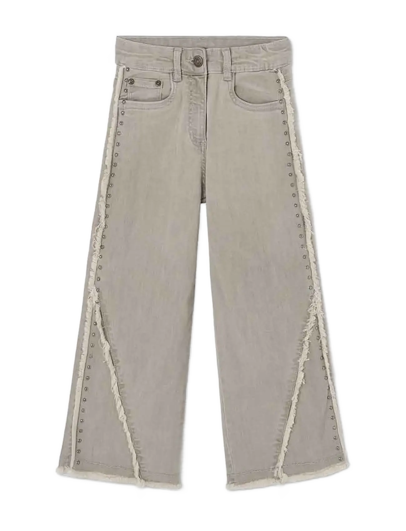 Boboli Denim stretch trousers for girl -BCI - Kläder - LIGHT GREY / grey