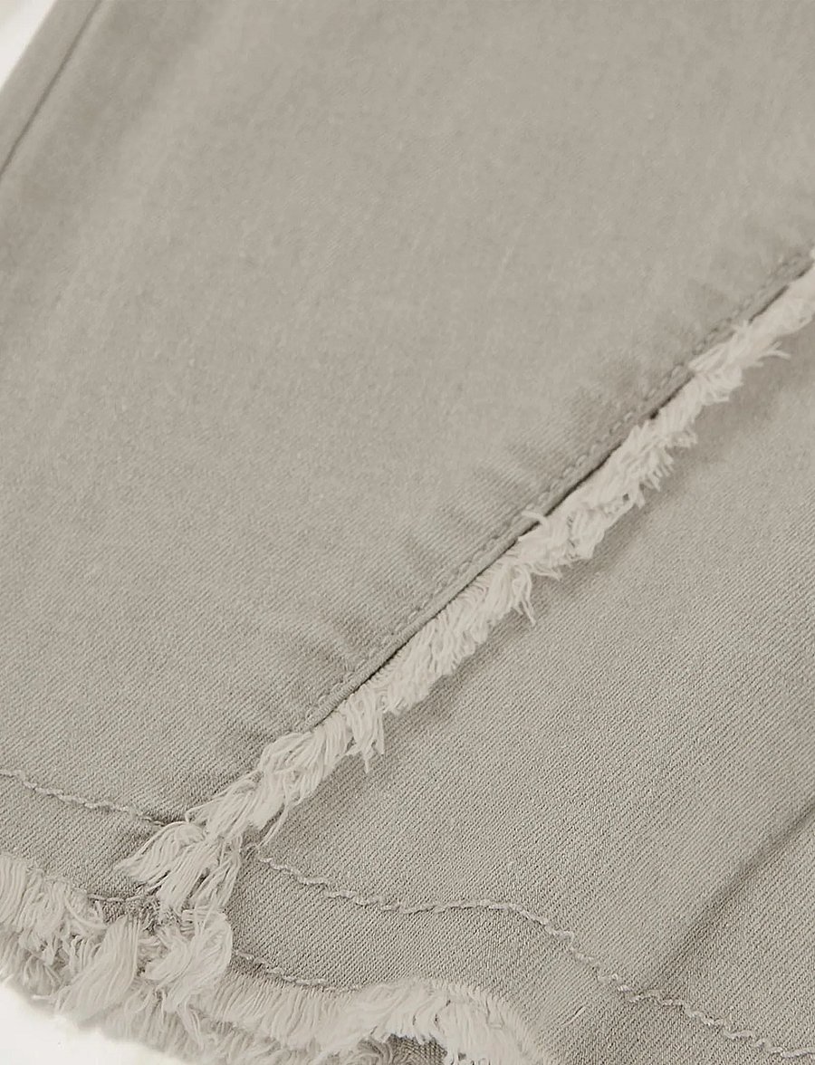 Boboli - Denim stretch trousers for girl -BCI - hosen mit weitem bein - light grey - 4