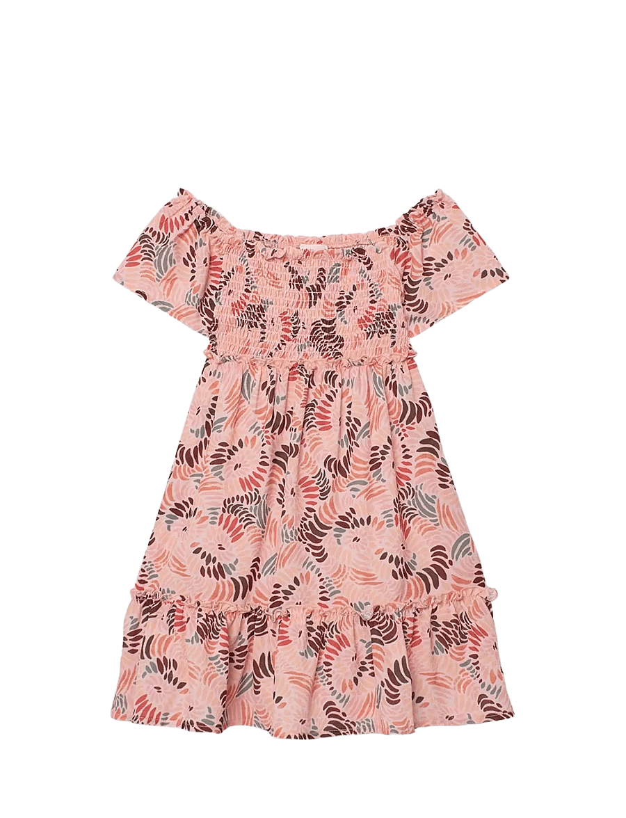 Boboli - Dress printed for girl - kortærmede hverdagskjoler - print - 1