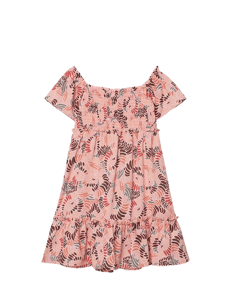 Boboli - Dress printed for girl - kortærmede hverdagskjoler - print - 2