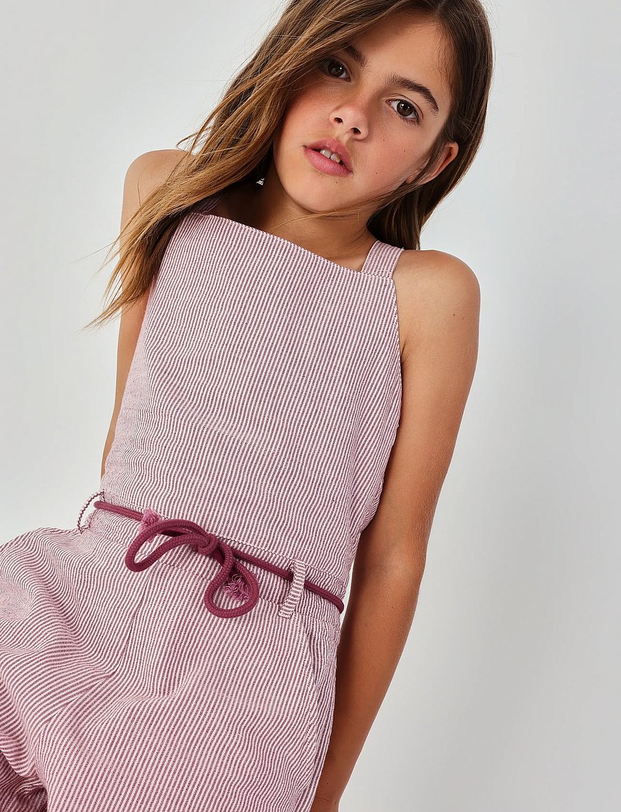 Boboli - Popelin jumpsuit striped for girl -BCI - jumpsuits - stripes - 0