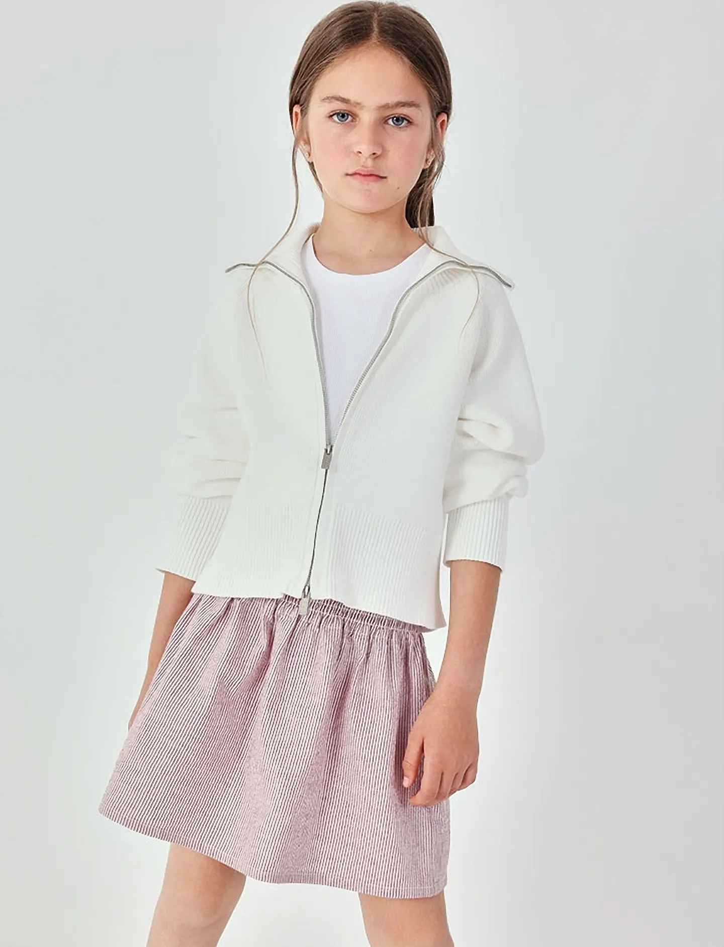 Boboli Knitwear jacket for girl -BCI - Oberteile - OFF WHITE / white