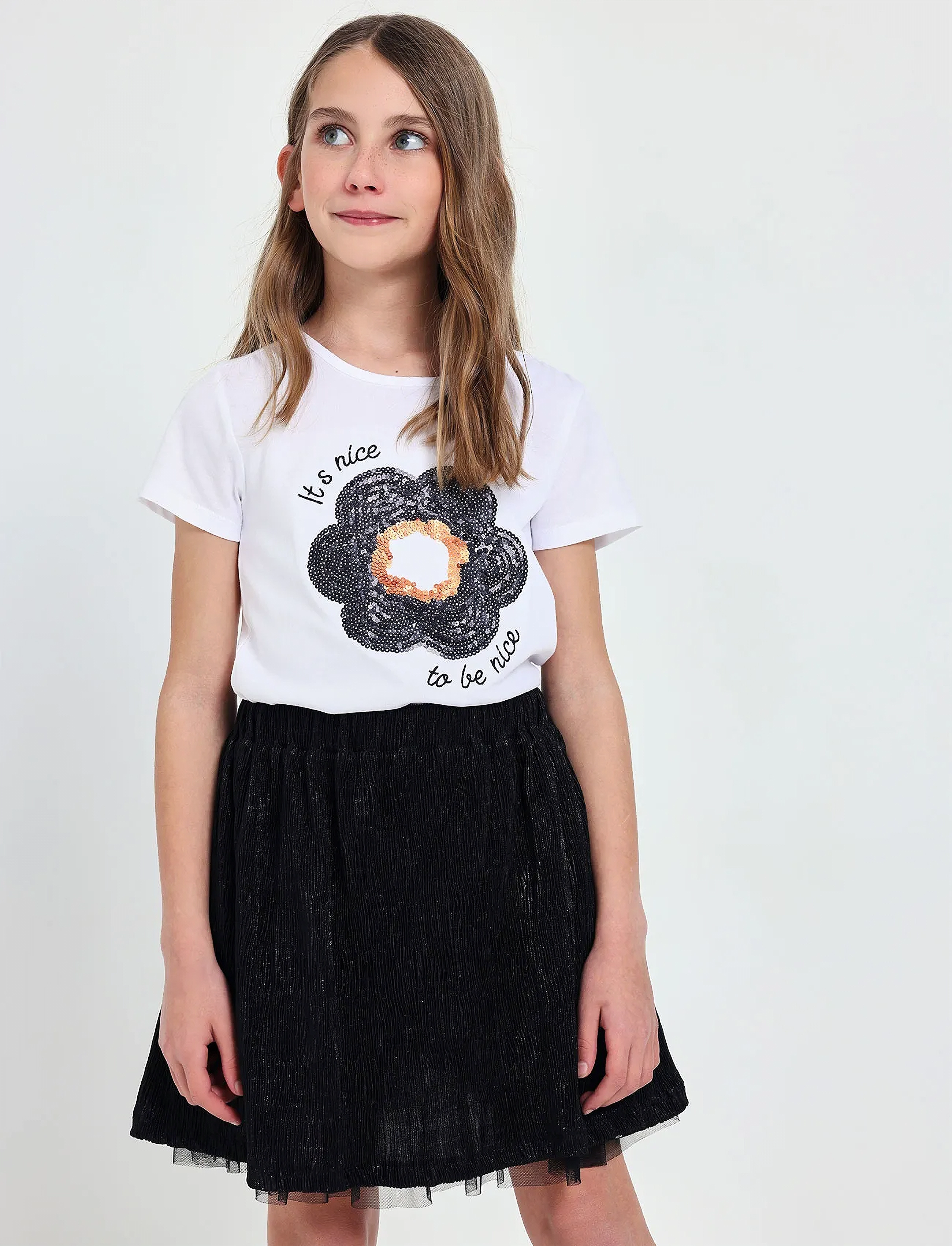 Boboli Knit Skirt Combined, 122, Black, Nederdele > Tylskørter, Børn