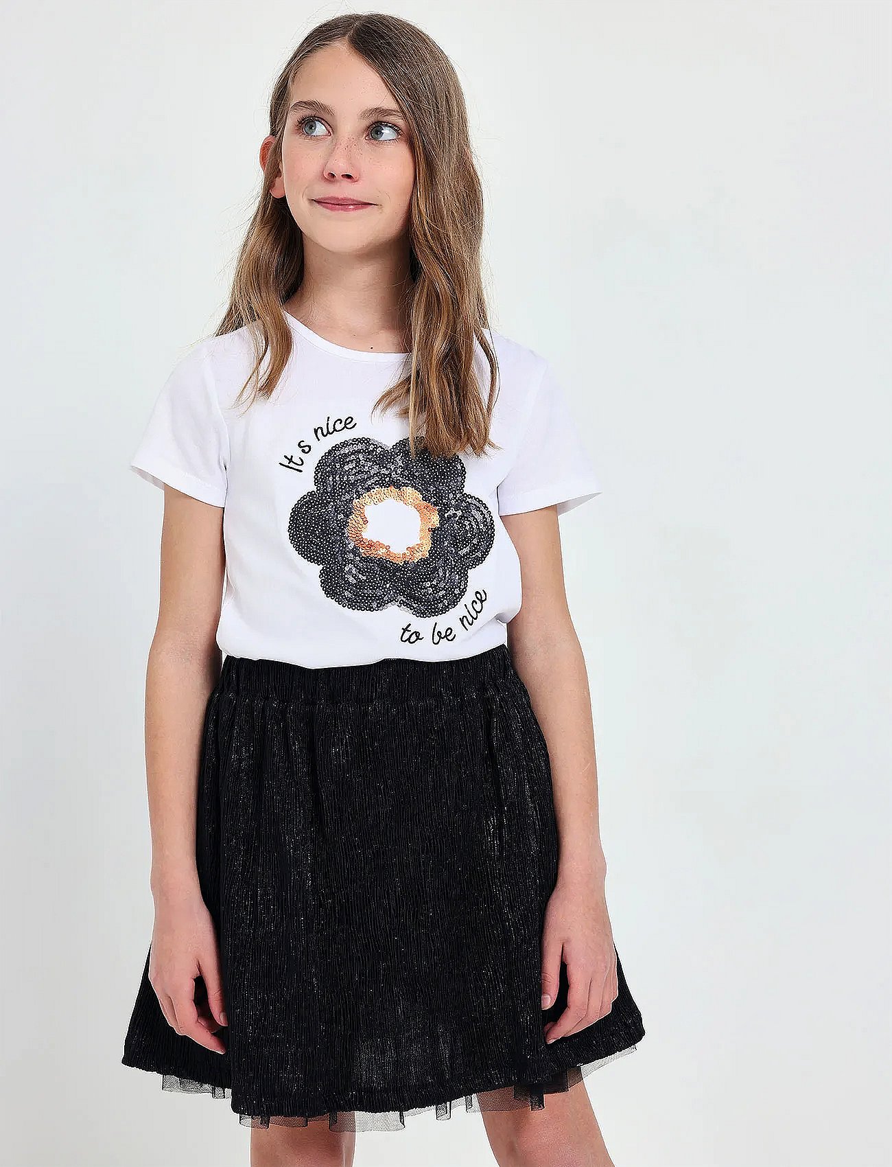 Knit skirt combined