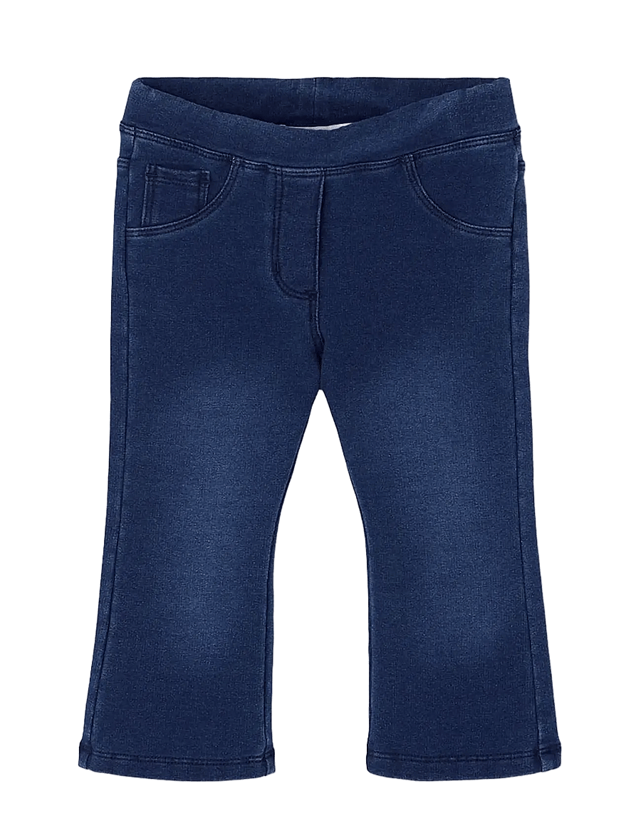 Boboli - Fleece denim trousers for girl -BCI - babybyxor - blue - 0