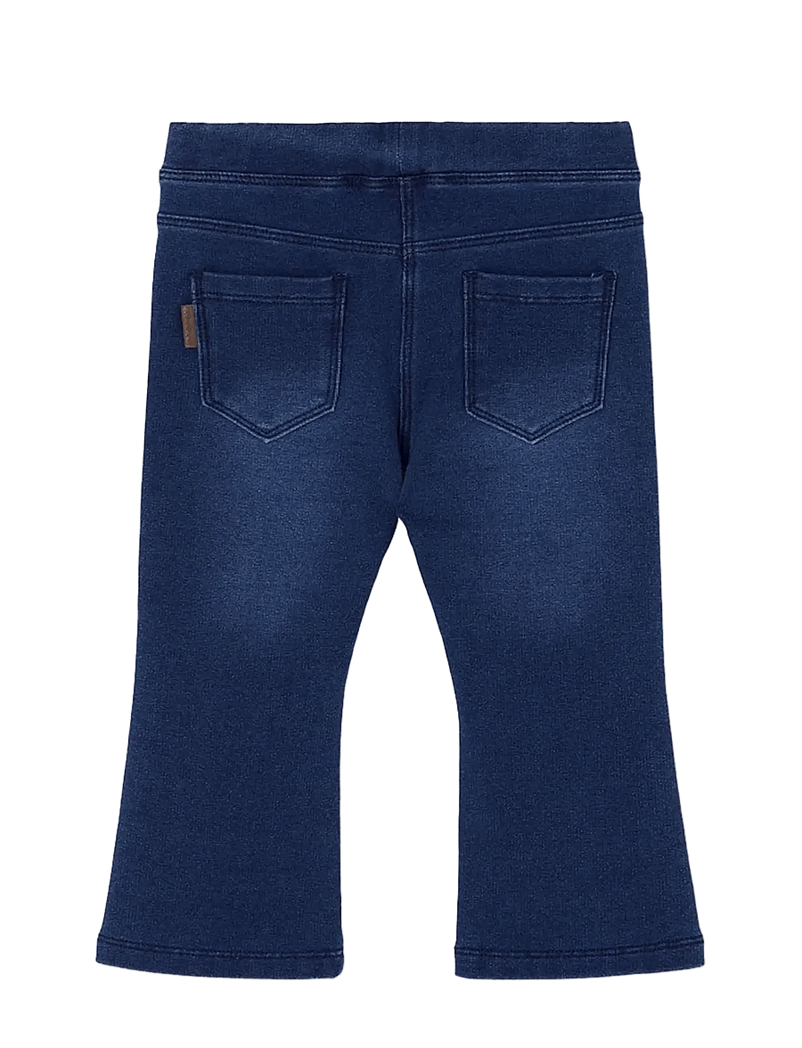 Boboli - Fleece denim trousers for girl -BCI - babybyxor - blue - 1