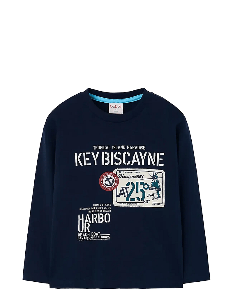 Boboli - Knit t-Shirt - långärmade t-shirts - navy - 0