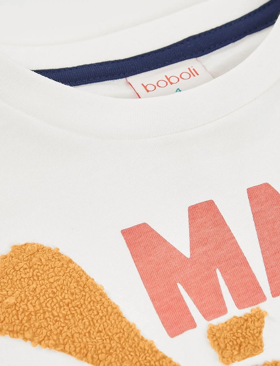 Boboli - Long sleeves t-Shirt for boy -BCI - langærmede t-shirts - off white - 2