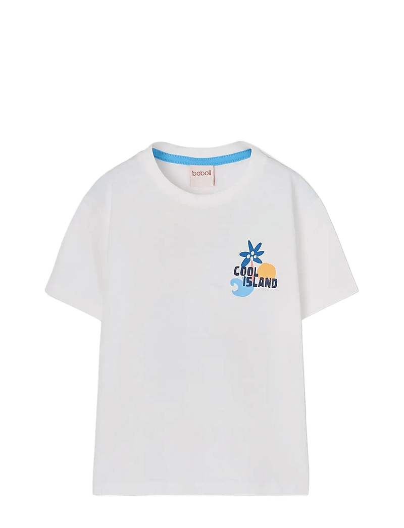 Boboli - Knit t-Shirt for boy -BCI - kortærmede t-shirts - off white - 0