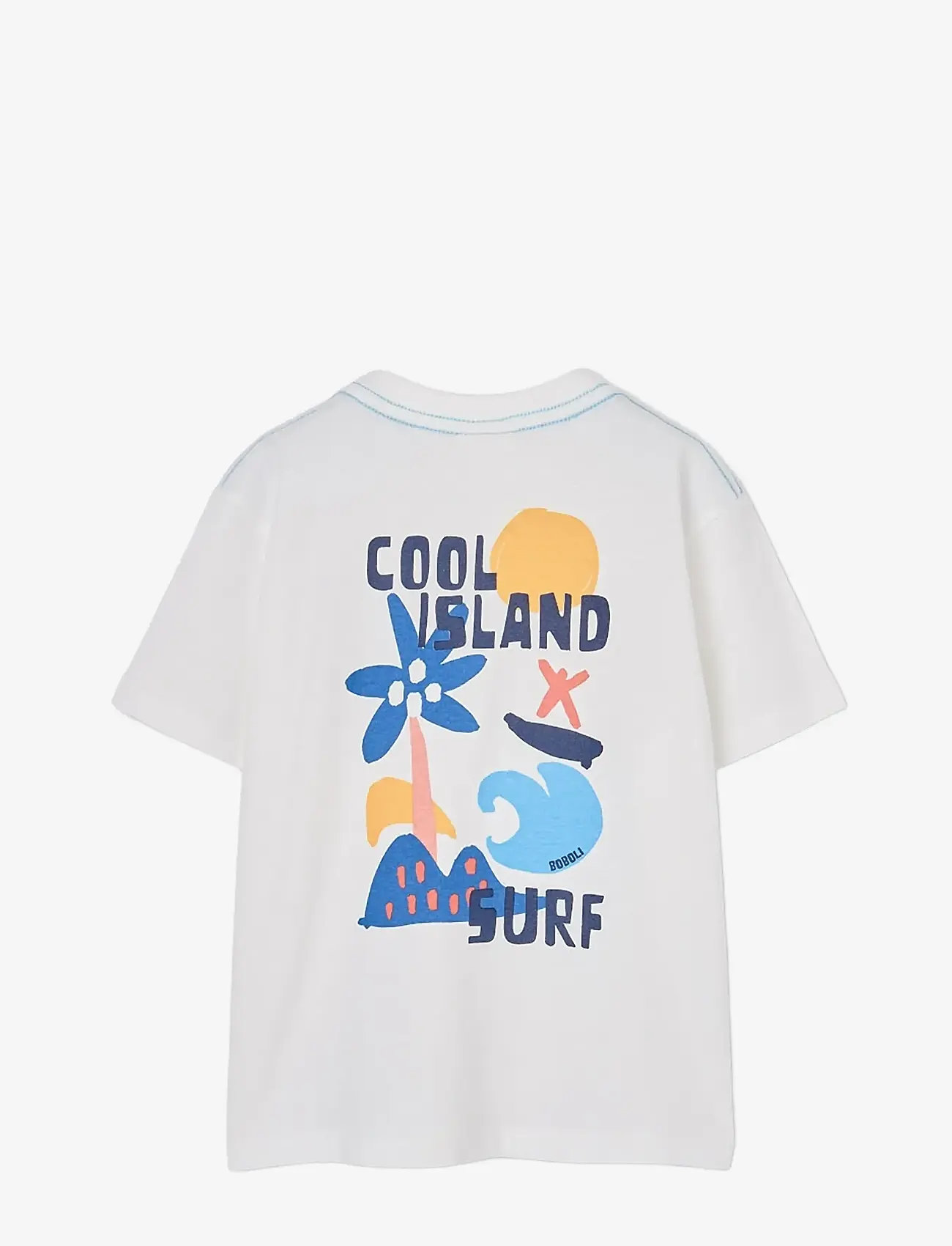 Boboli - Knit t-Shirt for boy -BCI - kortærmede t-shirts - off white - 1