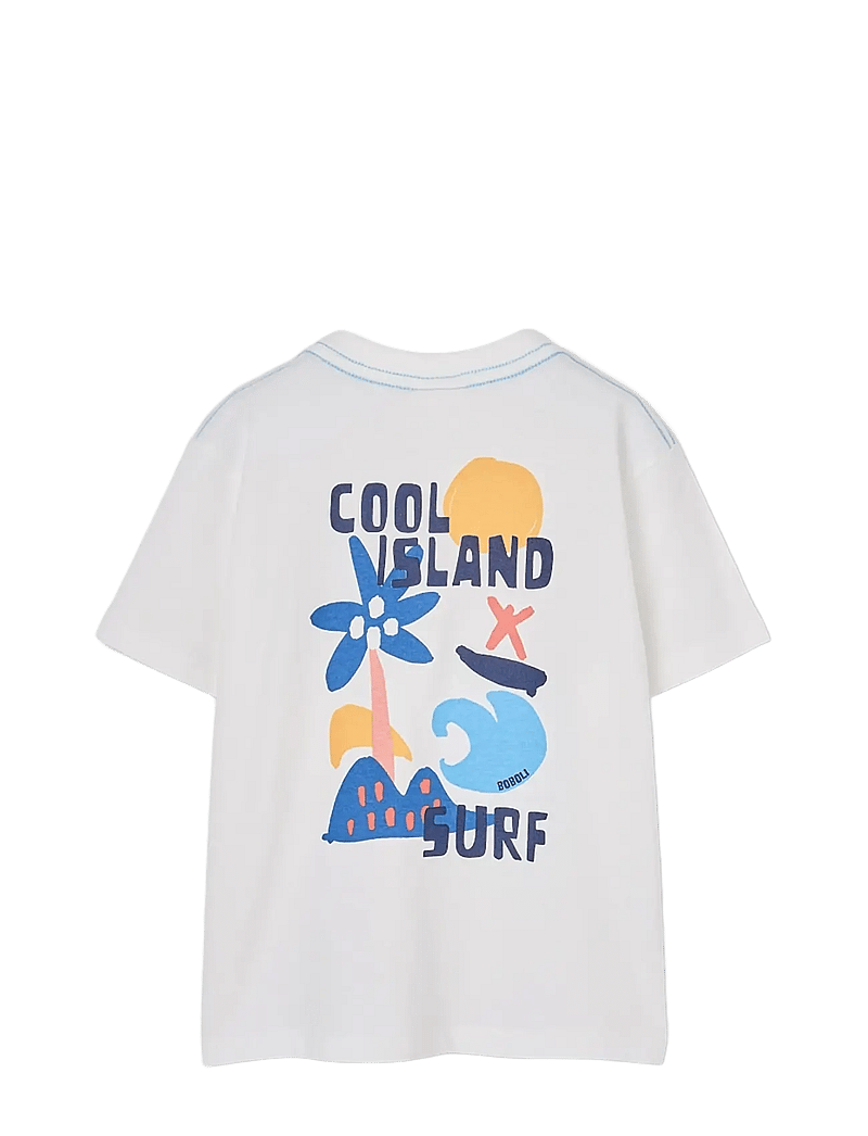 Boboli - Knit t-Shirt for boy -BCI - kortærmede t-shirts - off white - 1