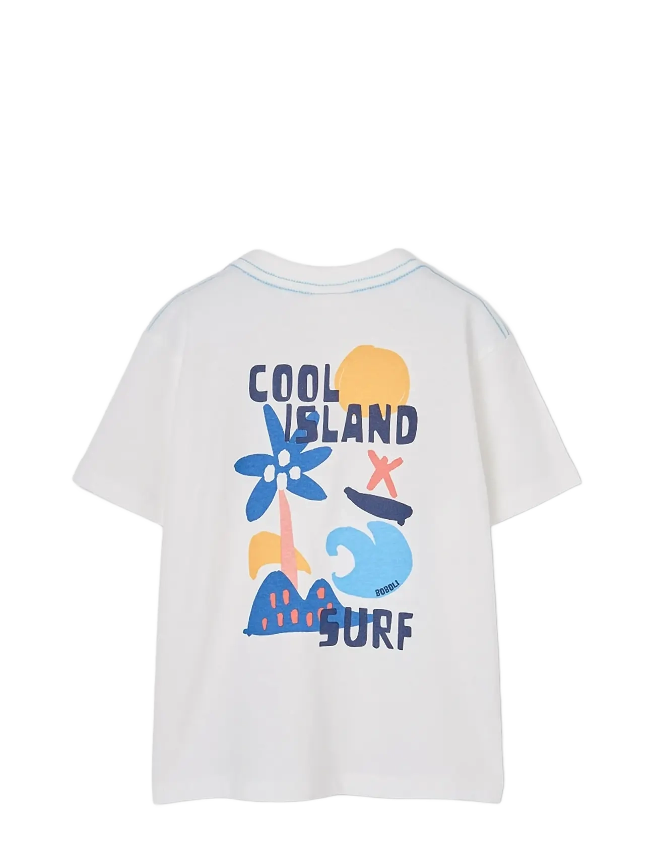 Boboli - Knit t-Shirt for boy -BCI - lühikeste varrukatega t-särgid - off white - 1