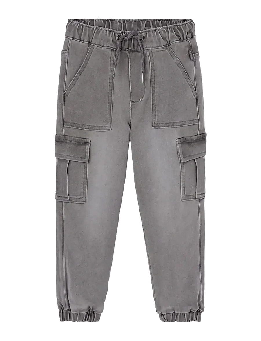 Boboli - Denim trousers knit - bojówki - grey - 0
