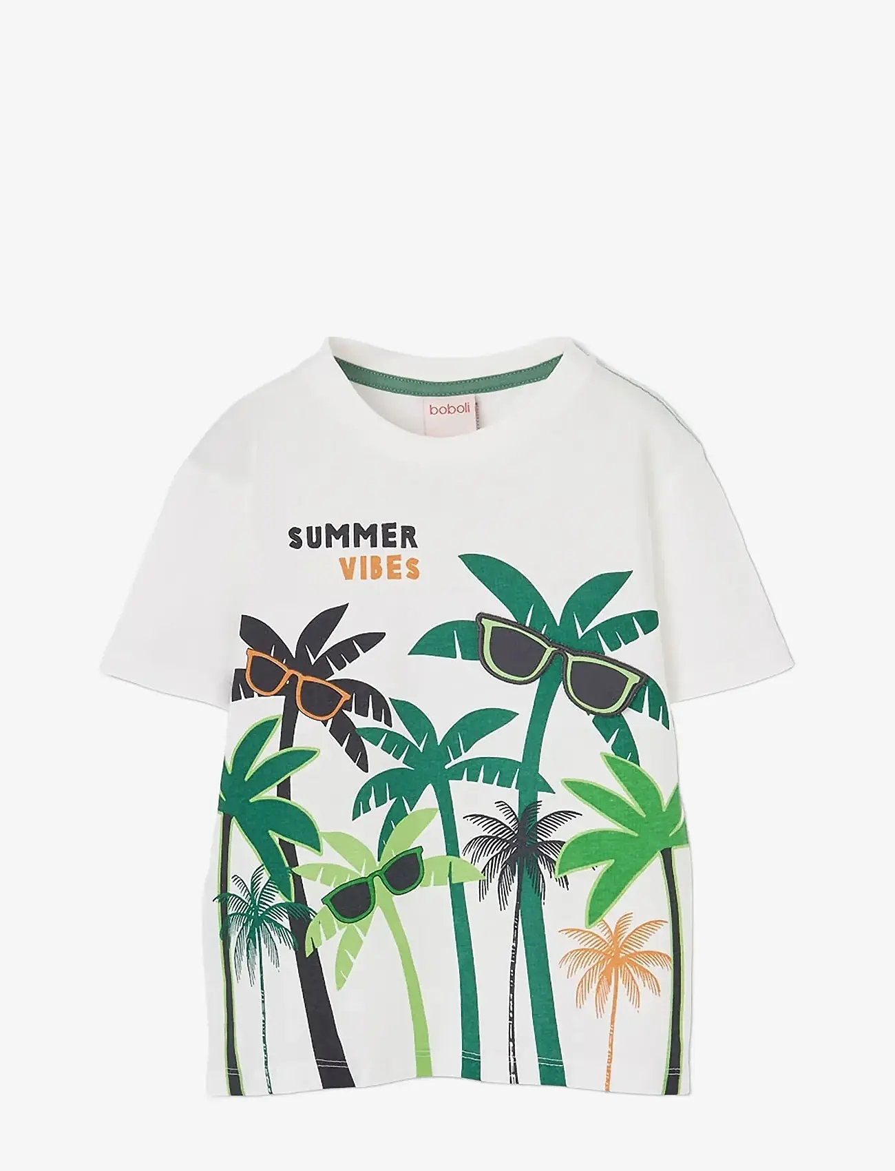 Boboli - Knit t-Shirt for boy -BCI - kortærmede t-shirts - off white - 1