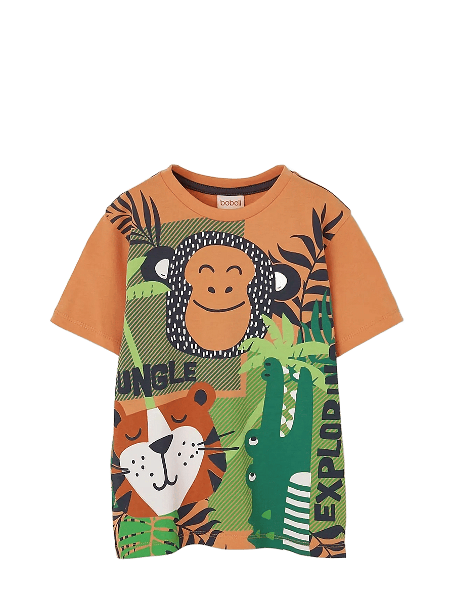 Boboli - Knit t-Shirt for boy -BCI - pumpkin - 0