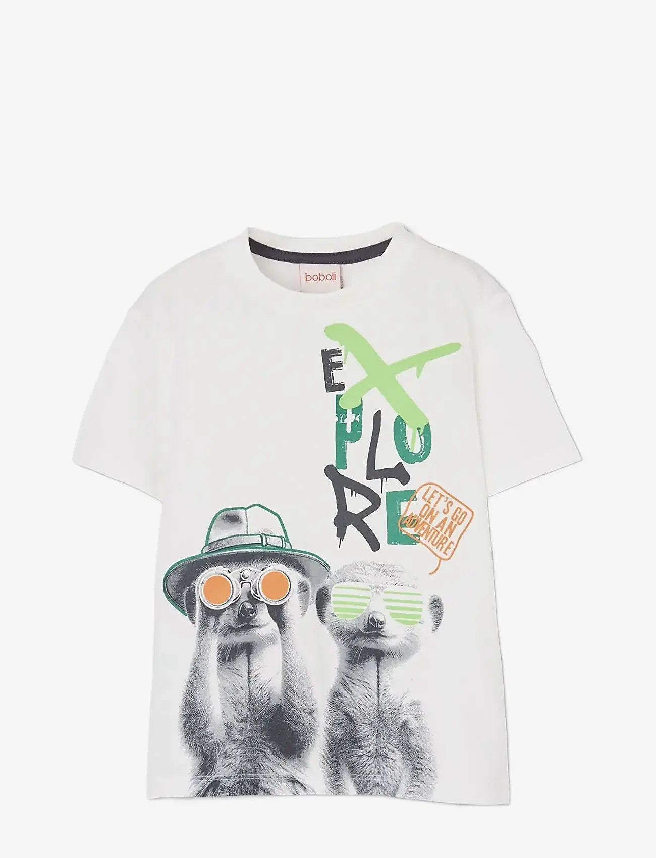 Boboli - Knit t-Shirt for boy -BCI - kortærmede t-shirts - off white - 0