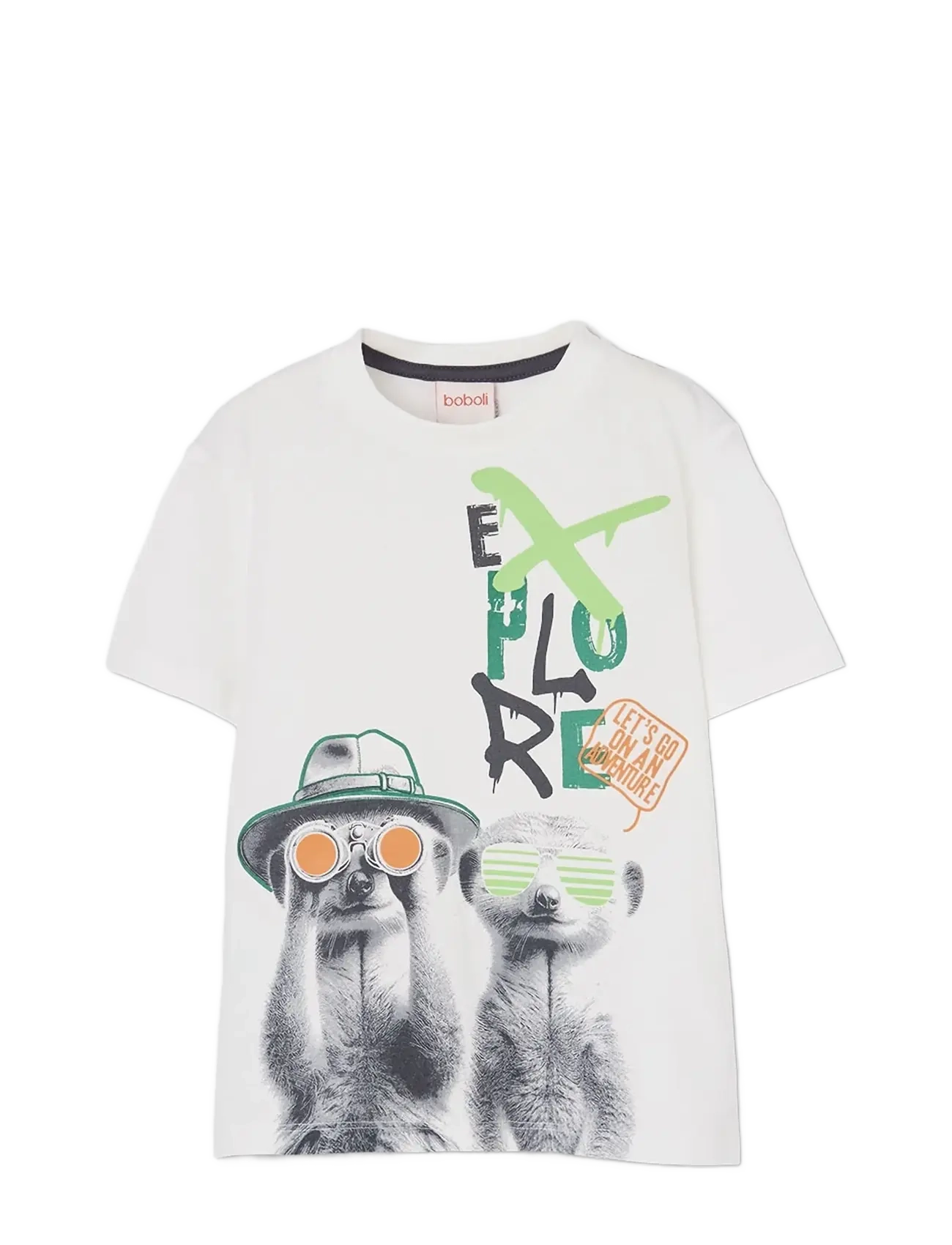 Boboli Knit t-Shirt for boy -BCI - Shop by age - OFF WHITE / white