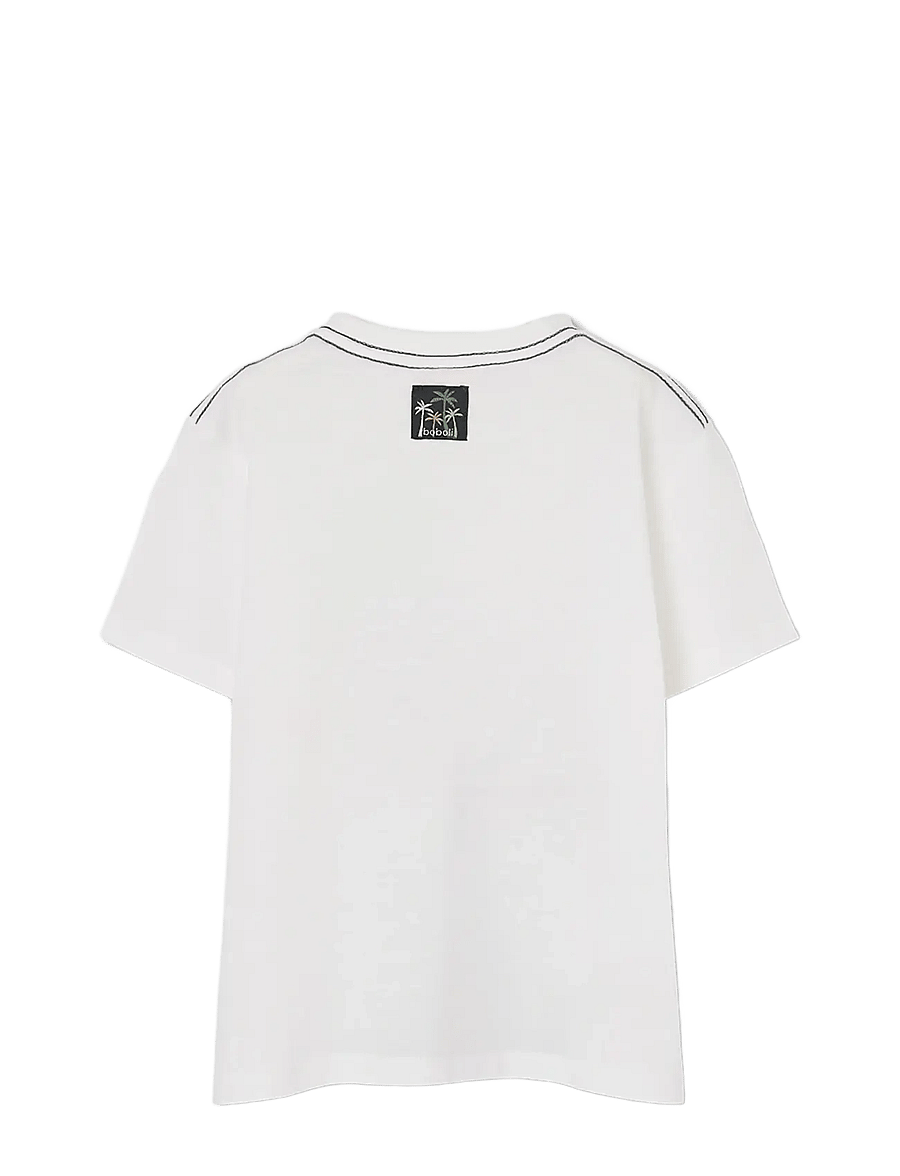 Boboli - Knit t-Shirt for boy -BCI - marškinėliai trumpomis rankovėmis - off white - 1