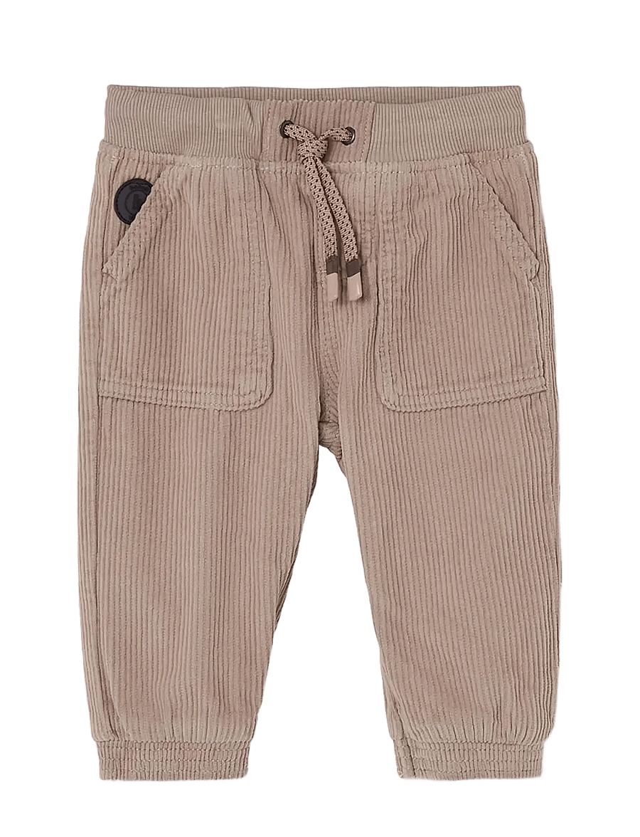 Boboli - Corduroy trousers for boy -BCI - babybyxor - taupe - 0