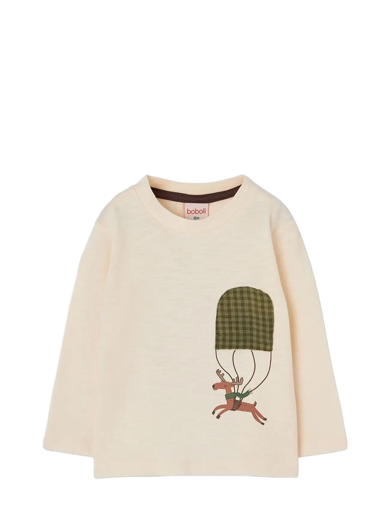 Boboli Knit t-Shirt flame for boy -BCI - Boboli - ECRU / cream