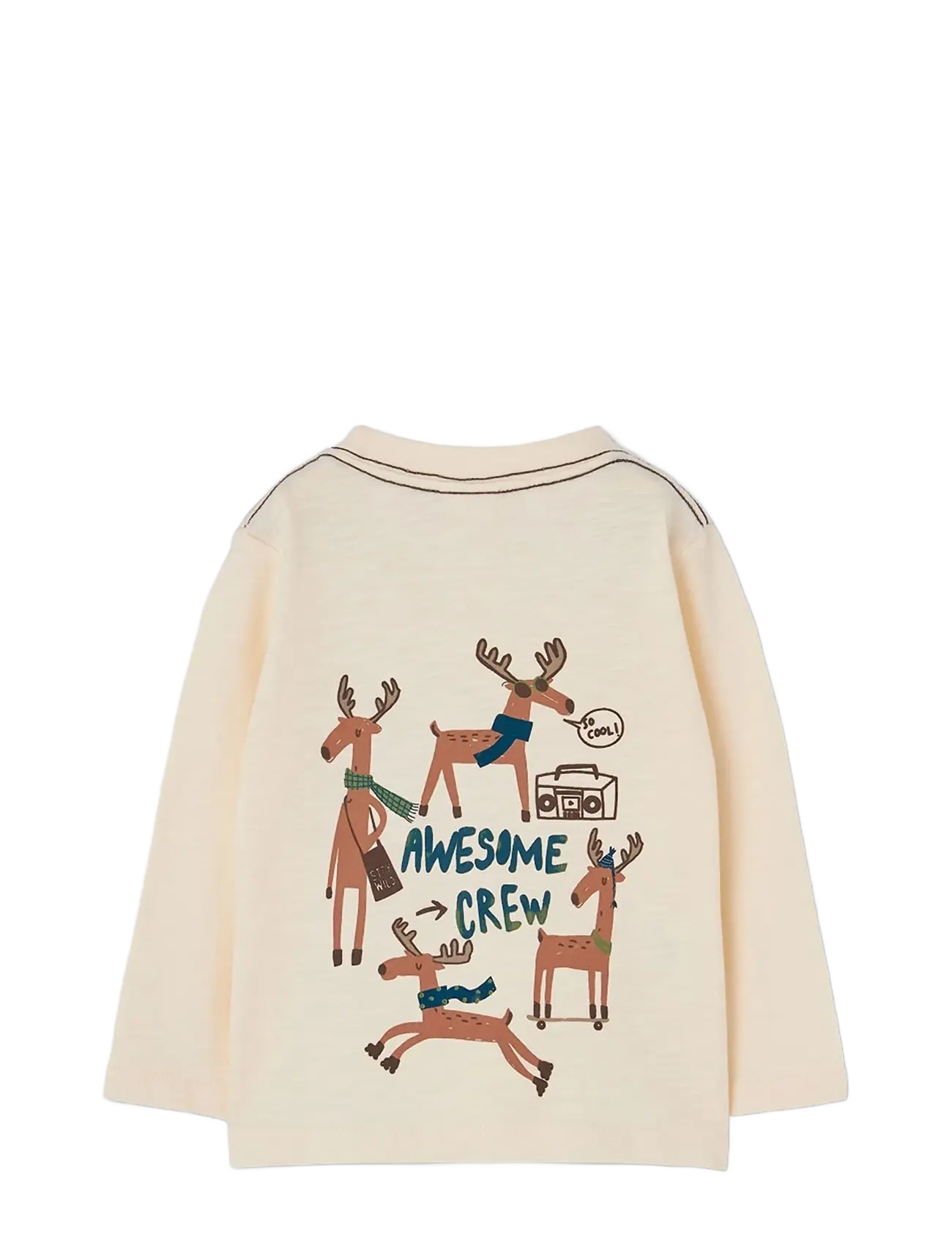 Boboli - Knit t-Shirt flame for boy -BCI - ecru - 1