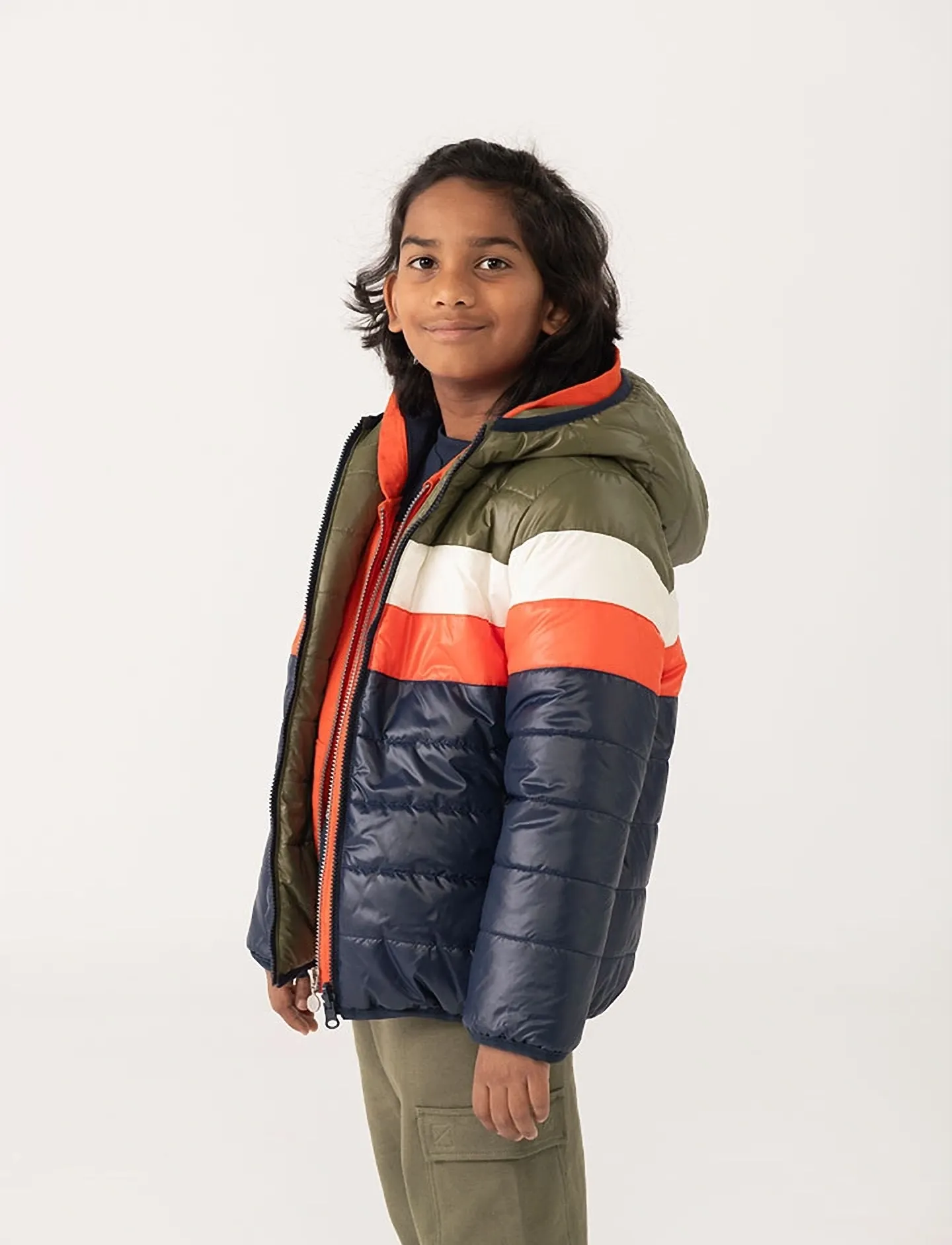 Boboli Reversible Parka, 98, Jackets & Coats, Mehrfarbig/gemustert - Puffer Padded, Kinder