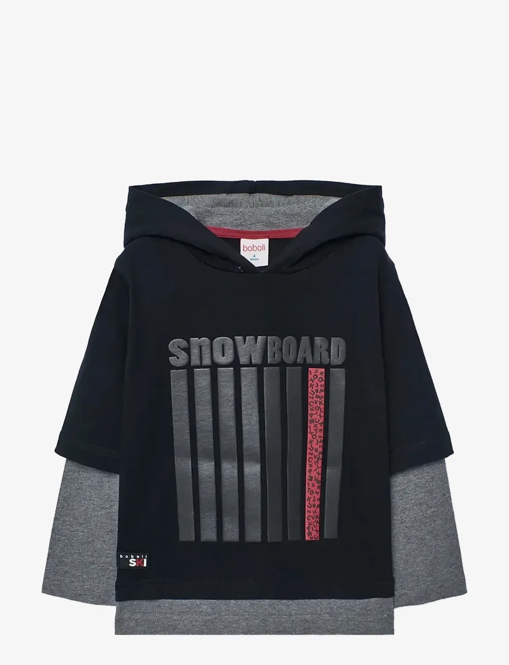 Boboli - Knit hooded t-Shirt - hættetrøjer - black - 0