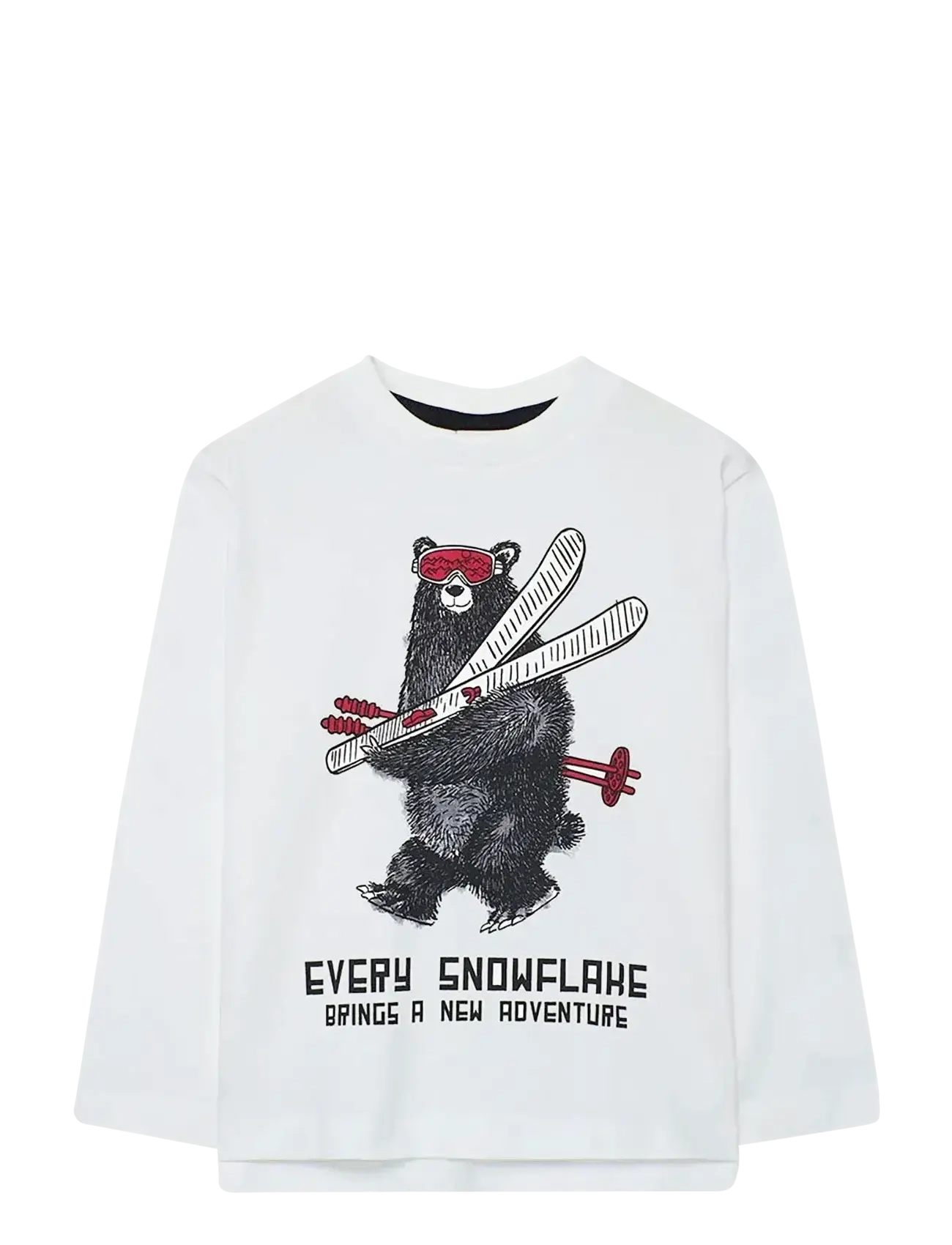 Boboli Knit T-Shirt, 110, White, T-Shirts > Langærmede T-shirts, Børn