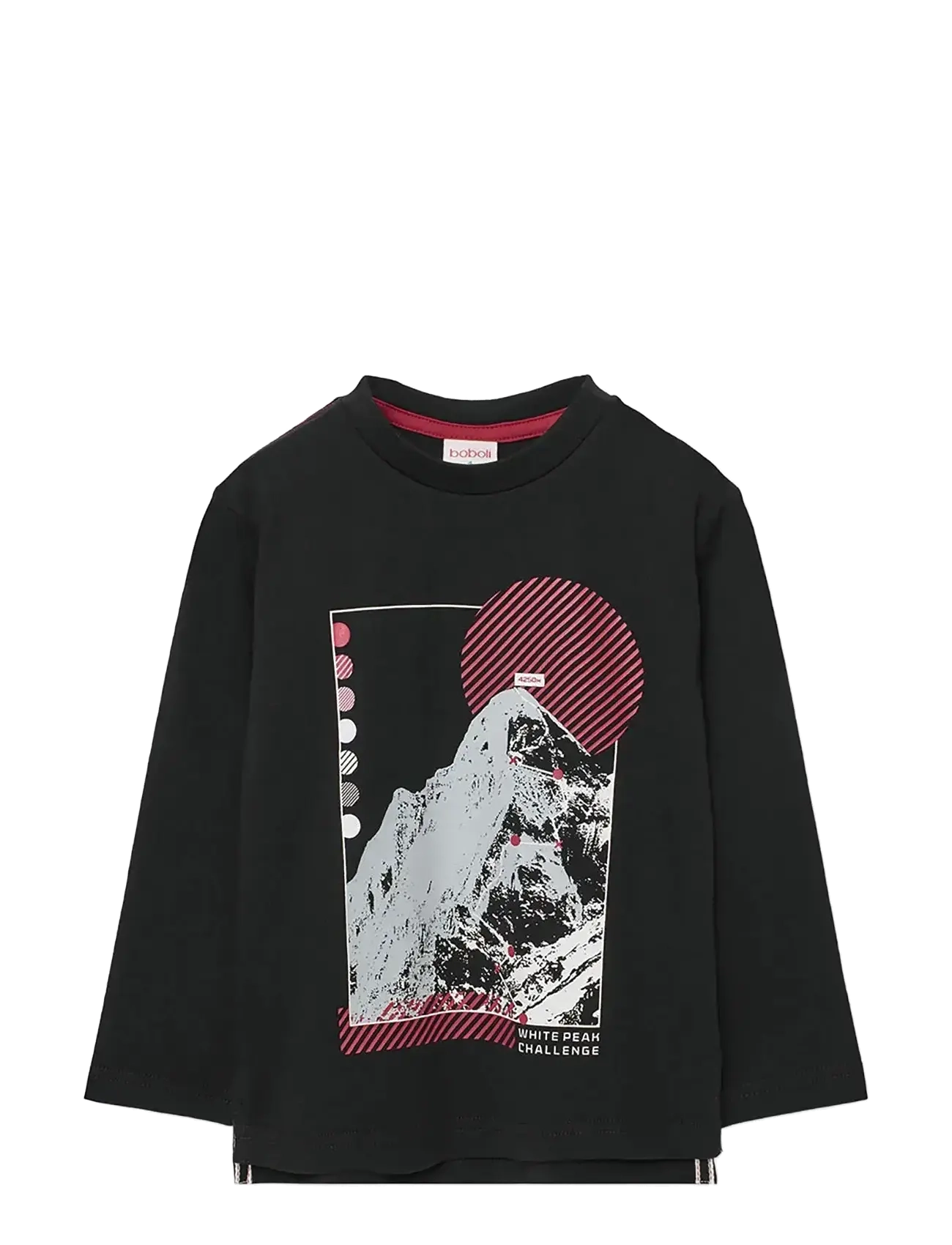 Boboli Knit T-Shirt, 104, Black, T-Shirts > Langærmede T-shirts, Børn