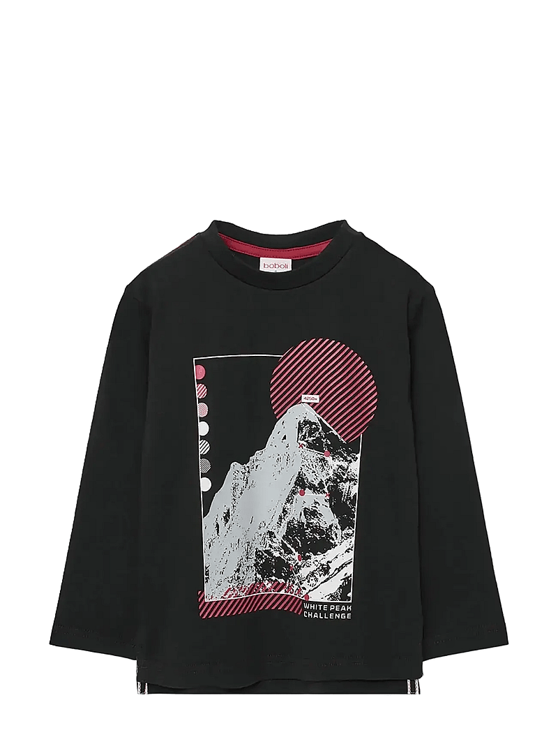 Boboli - Knit t-Shirt - långärmade t-shirts - black - 0