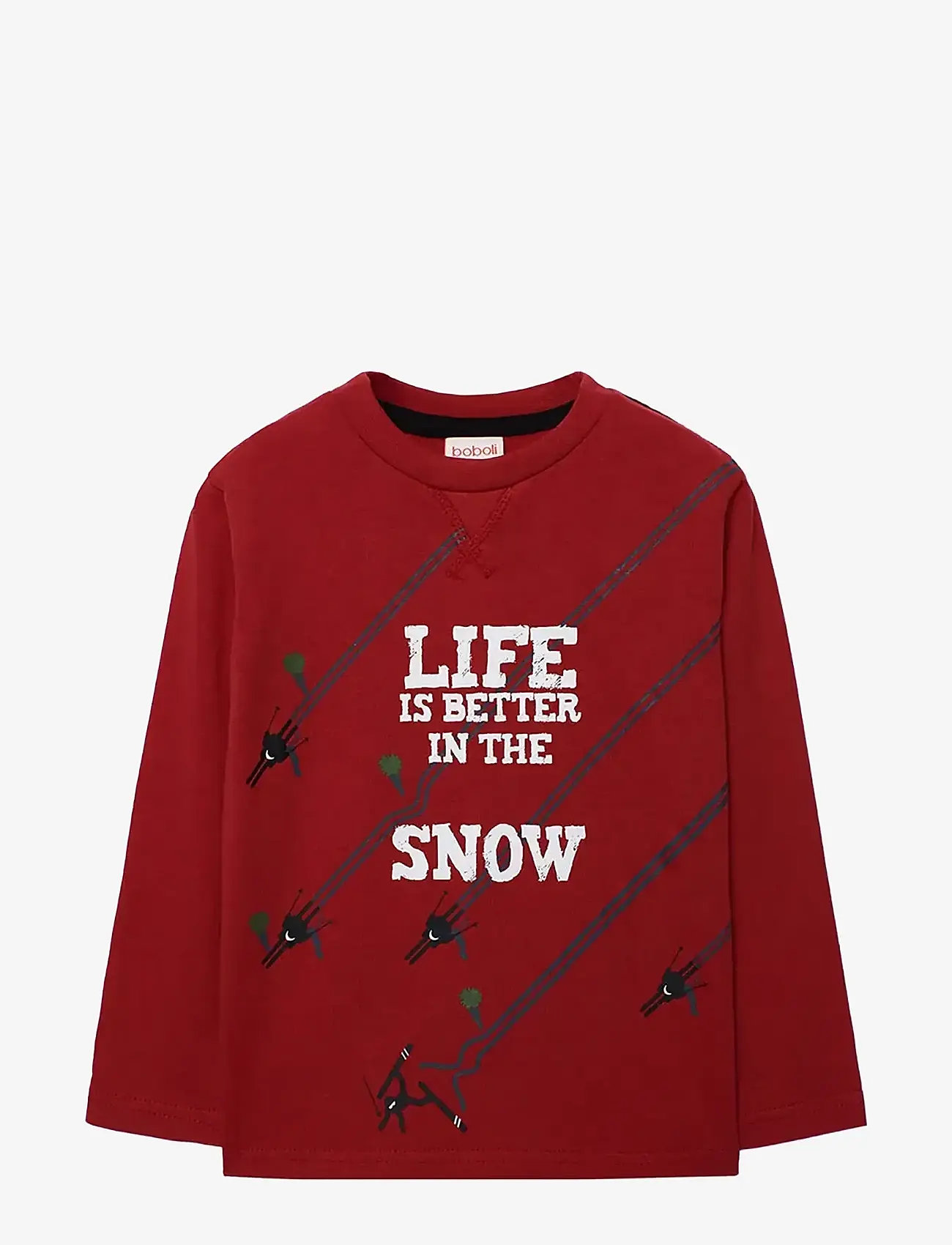 Boboli - Knit t-Shirt - t-krekli ar garām piedurknēm - scarlet - 0