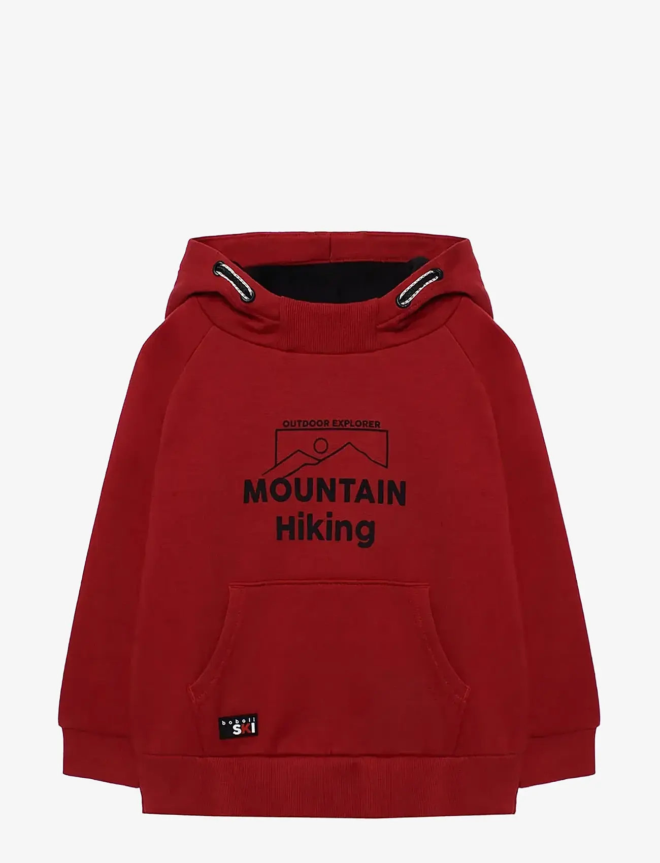 Boboli - Fleece with hood sweatshirt - hoodies - scarlet - 0