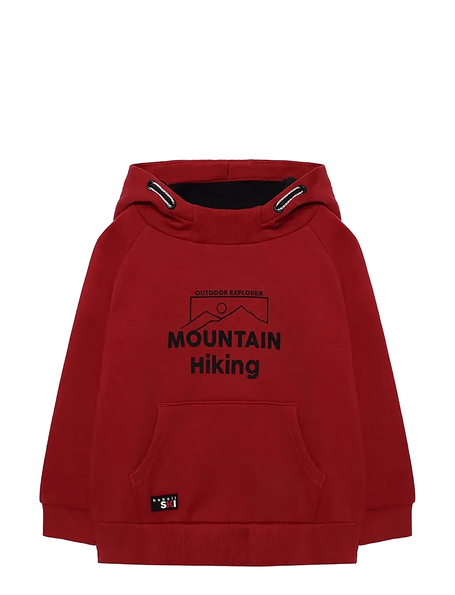 Boboli - Fleece with hood sweatshirt - hættetrøjer - scarlet - 0