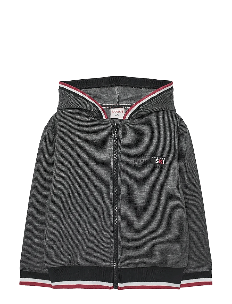 Boboli - Knit jacket fantasy - hættetrøjer - black - 0