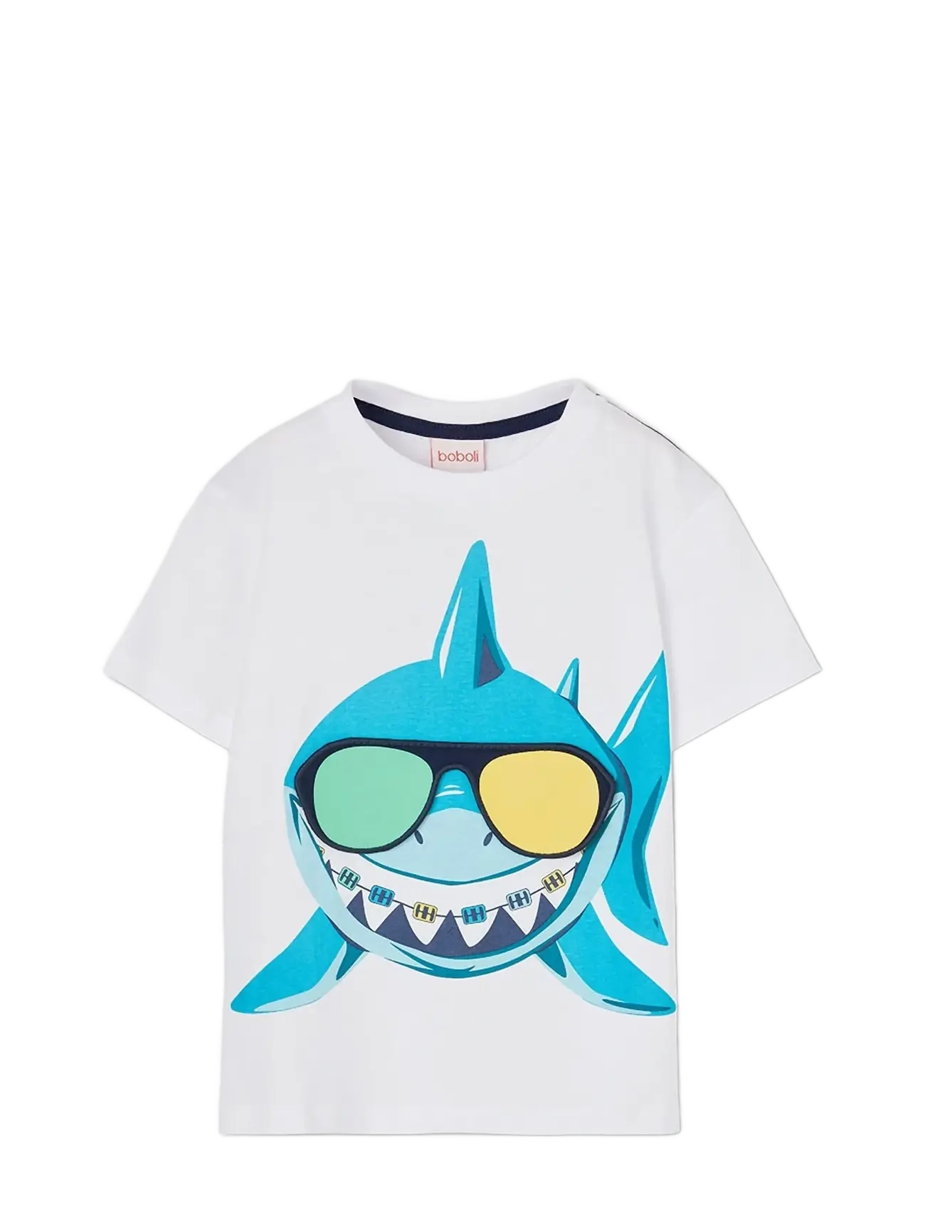 Boboli Knit T-Shirt For Boy -Bci, 104, T-shirts, Weiß - Short-sleeved, Kinder
